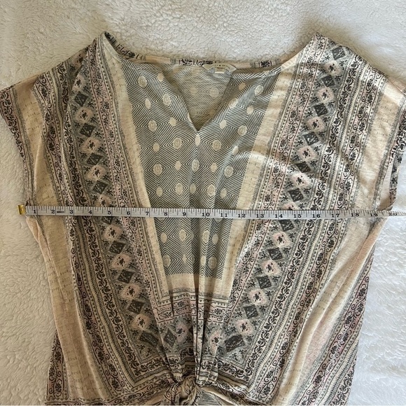 Lucky Brand Tie Front T-Shirt SZ M - Picture 5 of 6